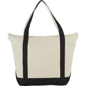 Sac fourre-tout classique en toile de coton 12 oz avec fermeture éclair pour bateau