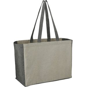 Sac cabas en coton recyclé avec côtés contrastés